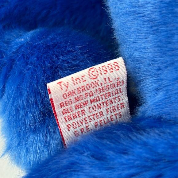 Ty Beanie Buddies Peanut Blue Elephant Plush Pink Ears 16 Inch 1998 Vintage - Picture 11 of 11
